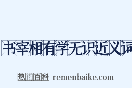 书宰相有学无识近义词是什么意思的图片